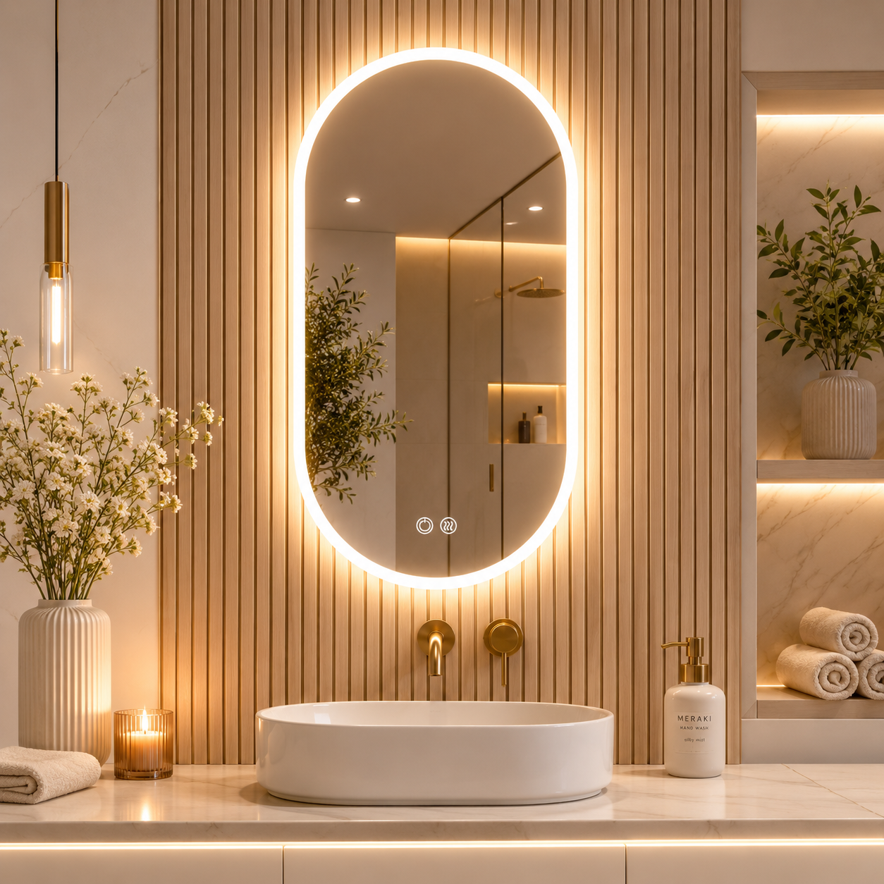 NERO LED Ogledalo Hana edge 50x100cm