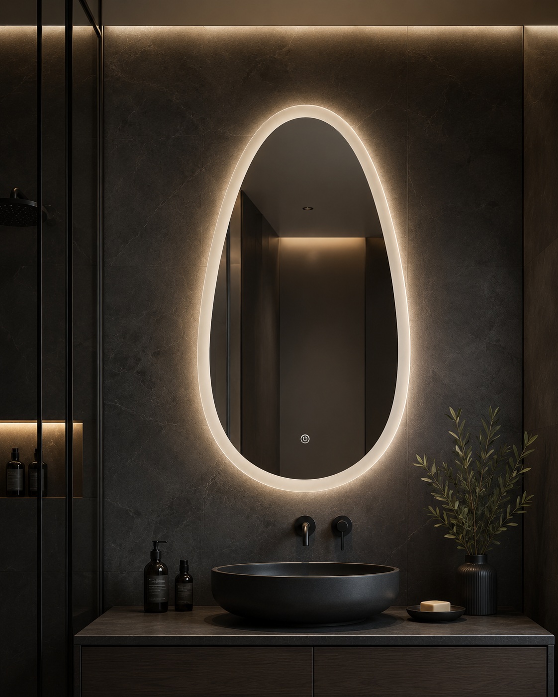 NERO LED Ogledalo Lui edge 50x95cm